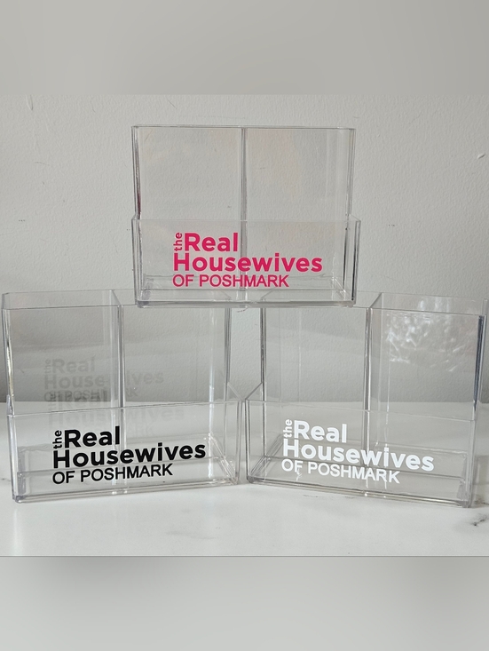 Hand Crafted Other - "The Real Housewives Of Poshmark" Acrylic 3-Compartment Vanity/Desk Organizer